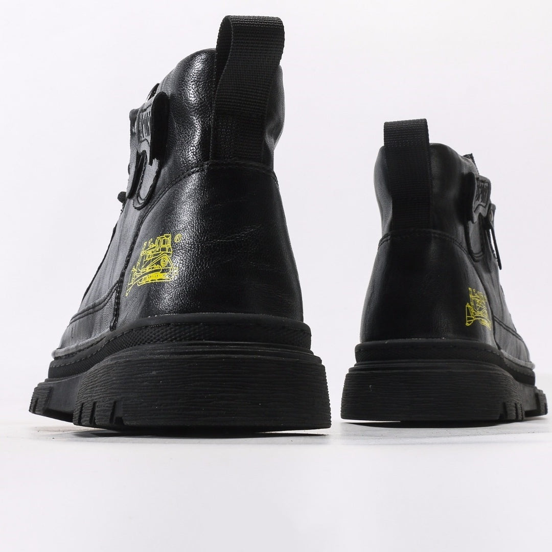 CAT Caterpillar Men's Leather Platform Boots