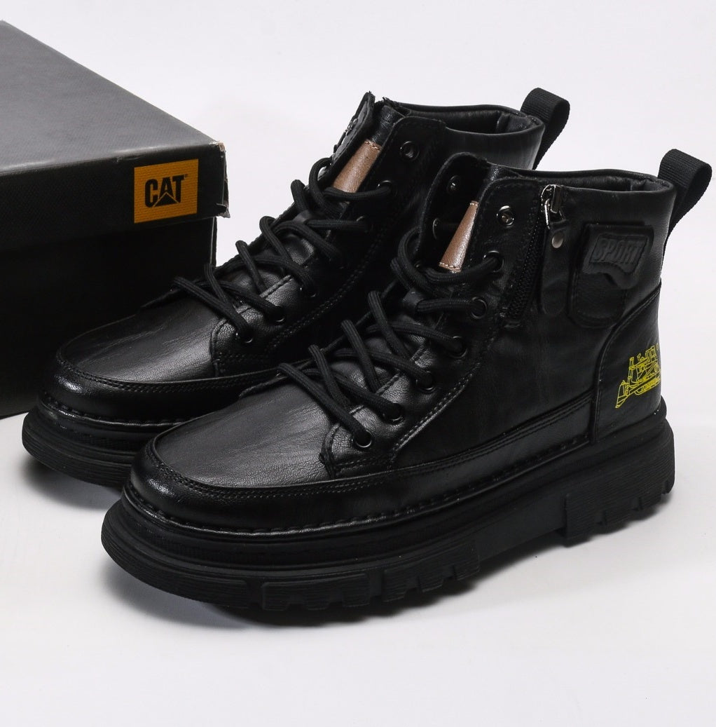 CAT Caterpillar Men's Leather Platform Boots