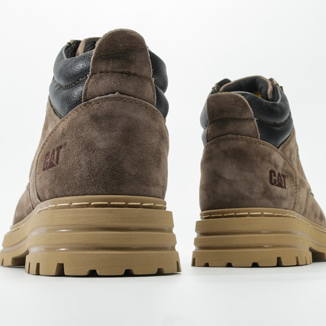 CAT Men's Nubuck Leather Mid-Top Casual Boots