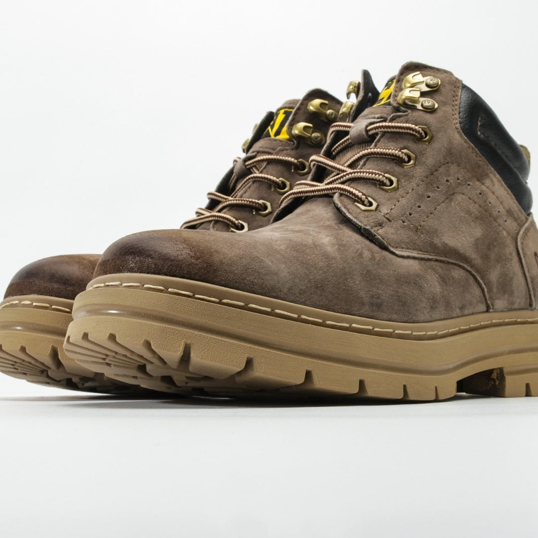 CAT Men's Nubuck Leather Mid-Top Casual Boots
