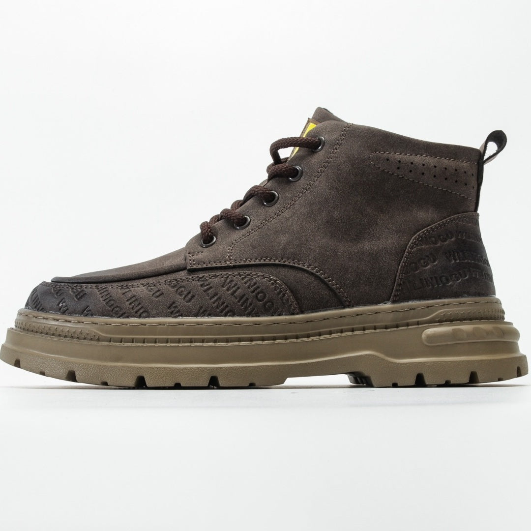 CAT Caterpillar Men's Nubuck Leather Mid-Top Boots