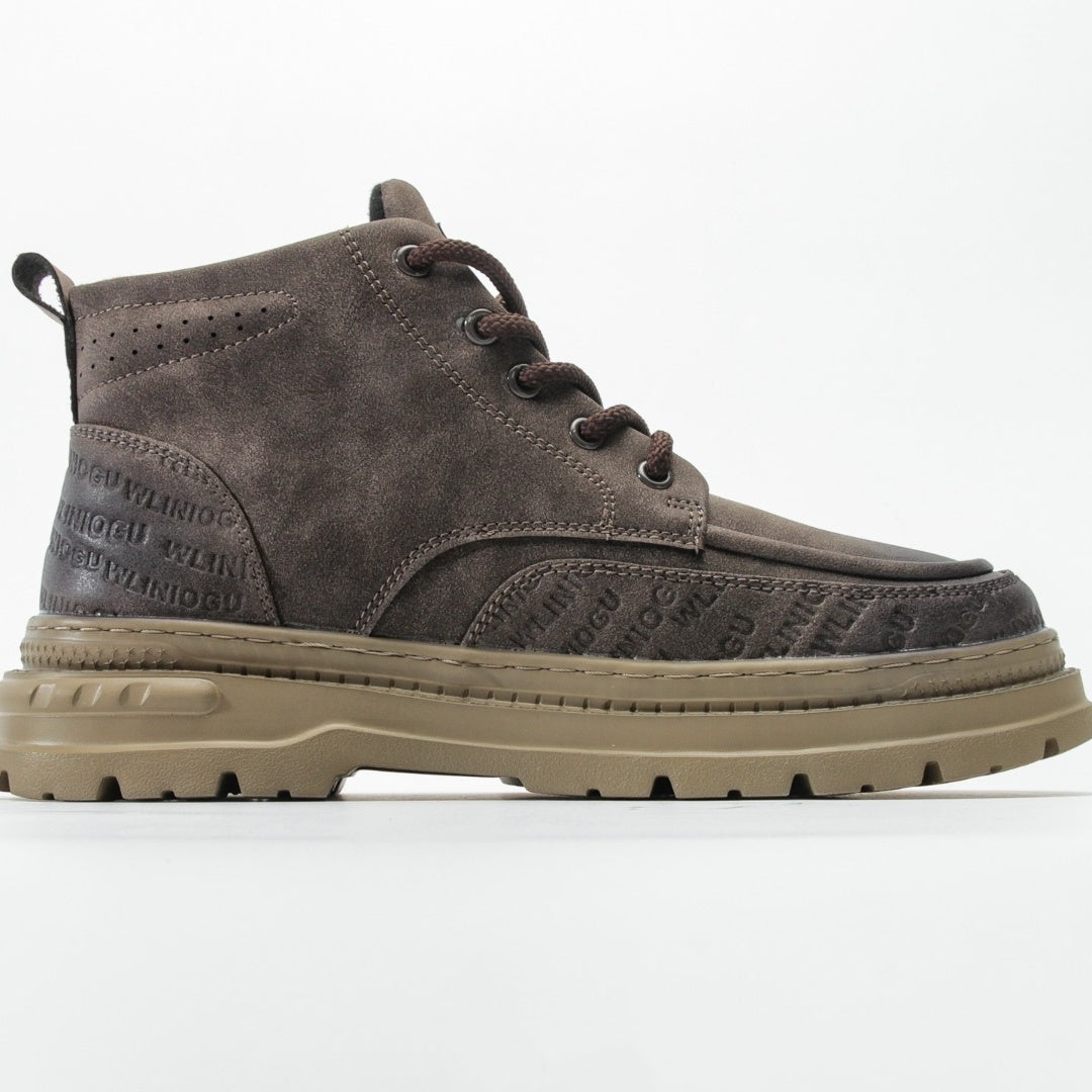CAT Caterpillar Men's Nubuck Leather Mid-Top Boots