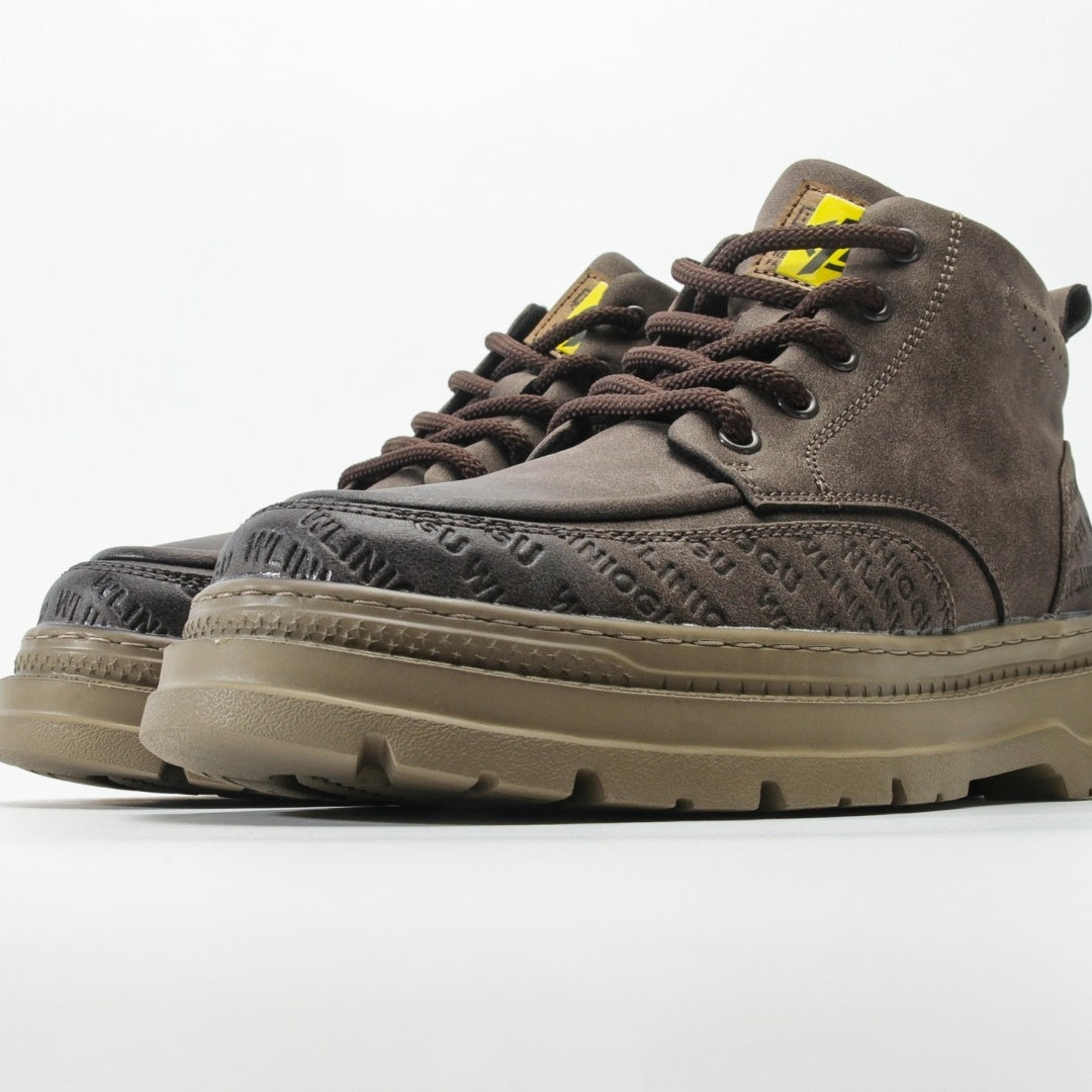 CAT Caterpillar Men's Nubuck Leather Mid-Top Boots