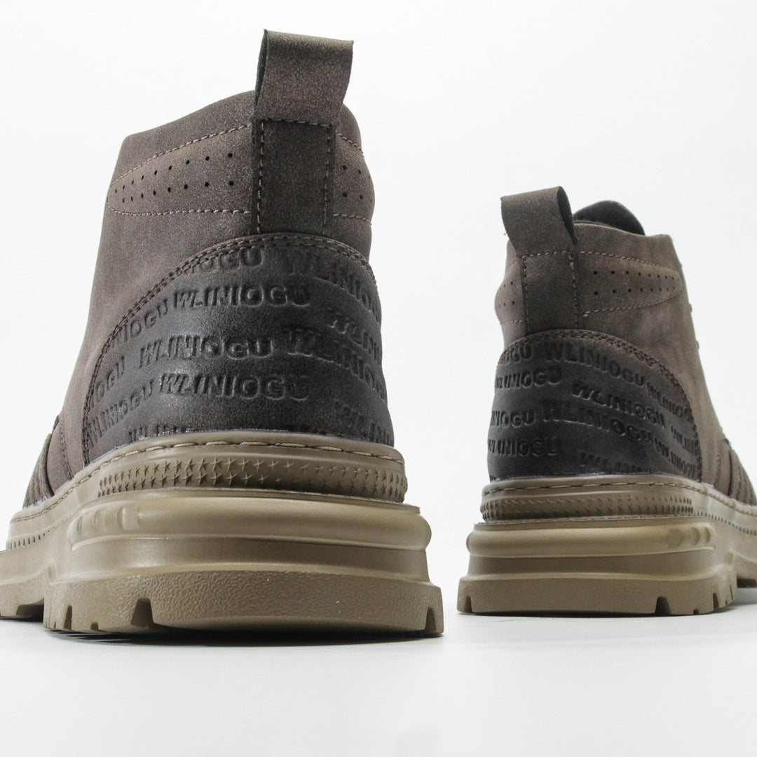 CAT Caterpillar Men's Nubuck Leather Mid-Top Boots