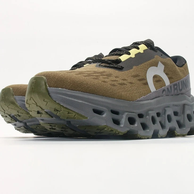 On Running Cloudmonster 3 Shoes - Olive, CloudTec Cushioning