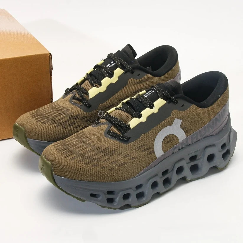 On Running Cloudmonster 3 Shoes - Olive, CloudTec Cushioning