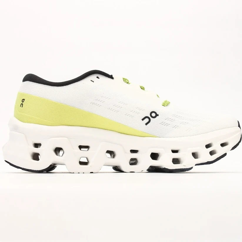 On Running Cloudmonster 3 Shoes - White/Lime, CloudTec Cushioning