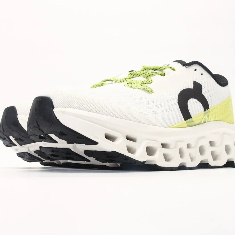 On Running Cloudmonster 3 Shoes - White/Lime, CloudTec Cushioning