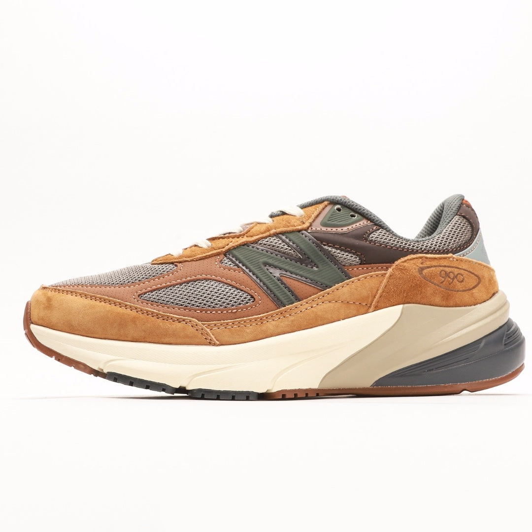 New Balance 990v6 Tan & Olive Retro Sneakers