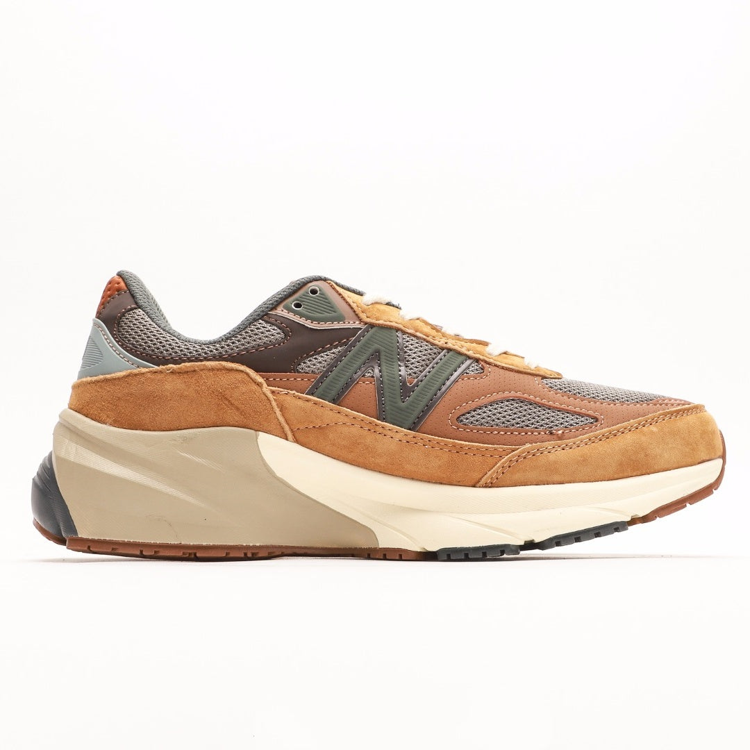 New Balance 990v6 Tan & Olive Retro Sneakers