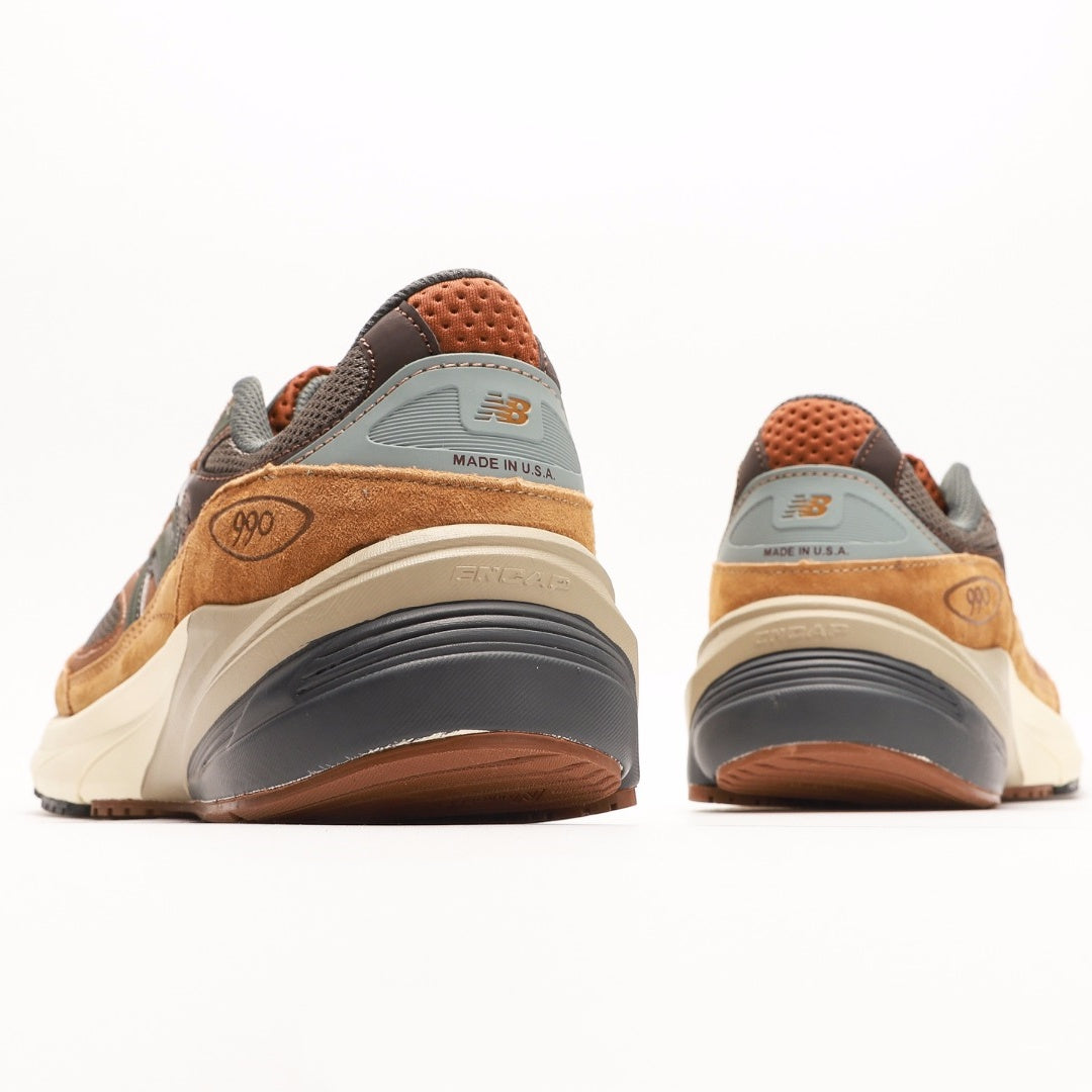 New Balance 990v6 Tan & Olive Retro Sneakers