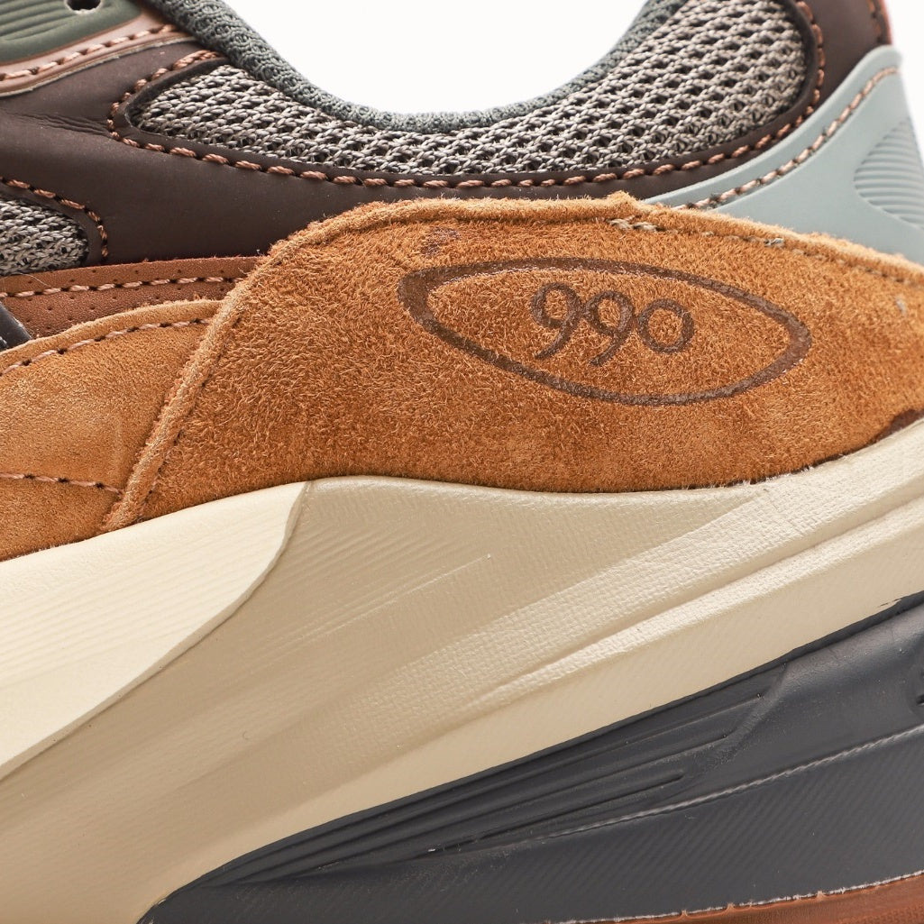 New Balance 990v6 Tan & Olive Retro Sneakers