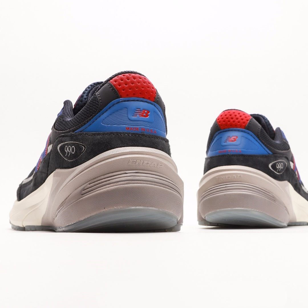 New Balance 990v6 Black, Blue & Red Sneakers
