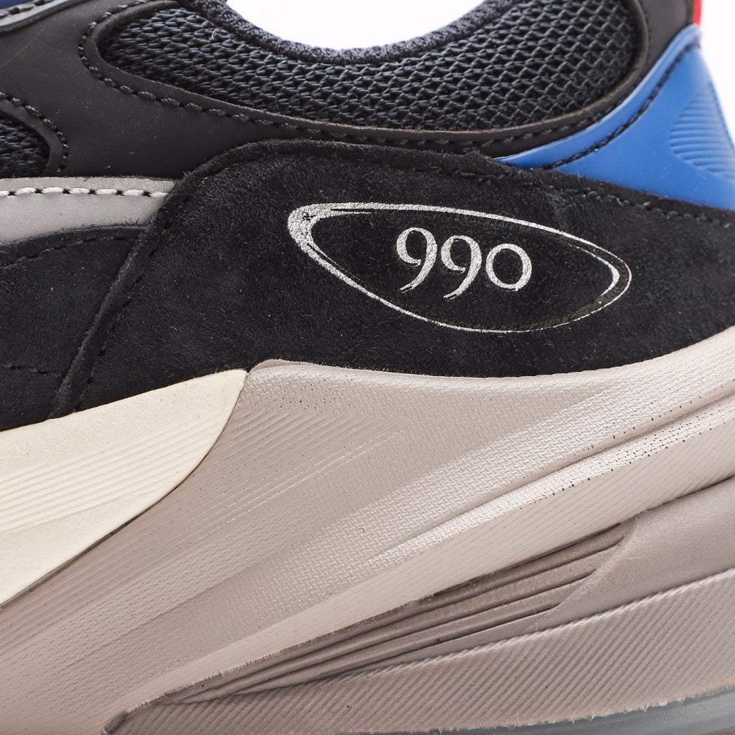 New Balance 990v6 Black, Blue & Red Sneakers