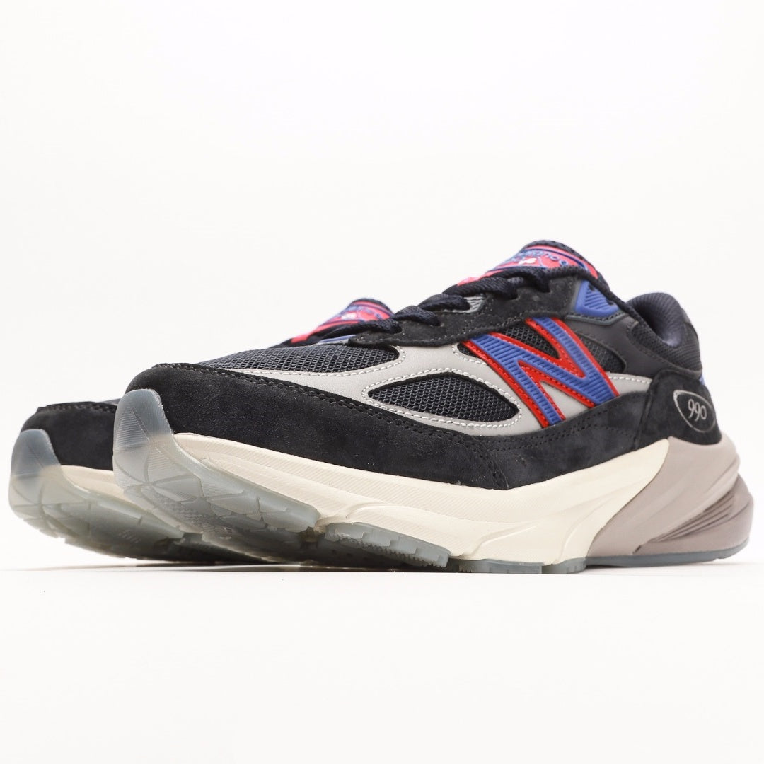 New Balance 990v6 Black, Blue & Red Sneakers