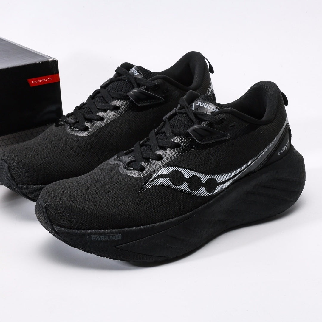Saucony Triumph 22 Black & Silver Running Shoes