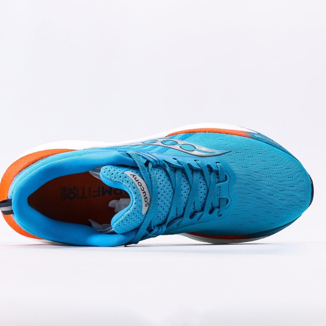 Saucony Triumph 22 Blue & Orange Running Shoes