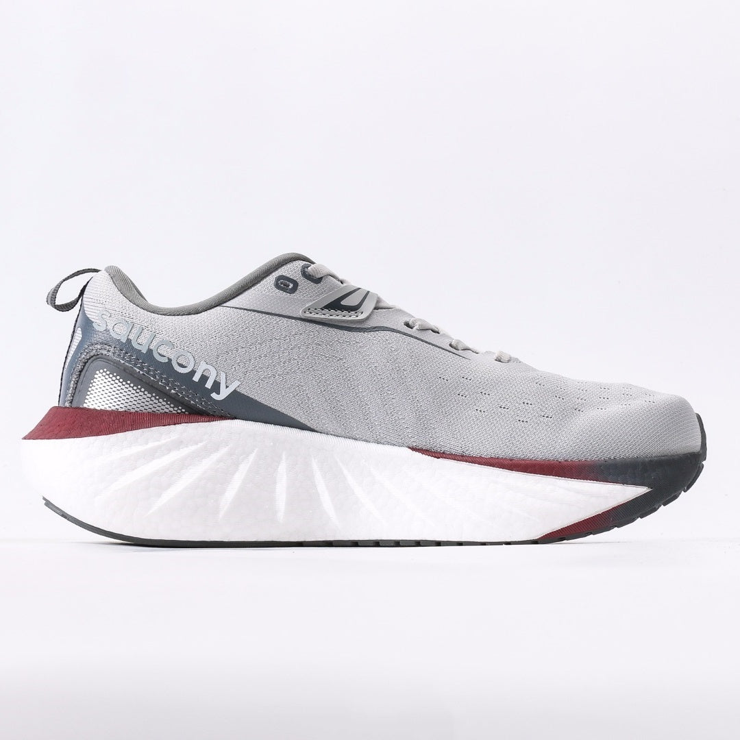 Saucony Triumph 22 Grey & Burgundy Running Shoes