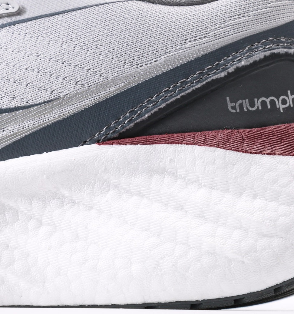 Saucony Triumph 22 Grey & Burgundy Running Shoes