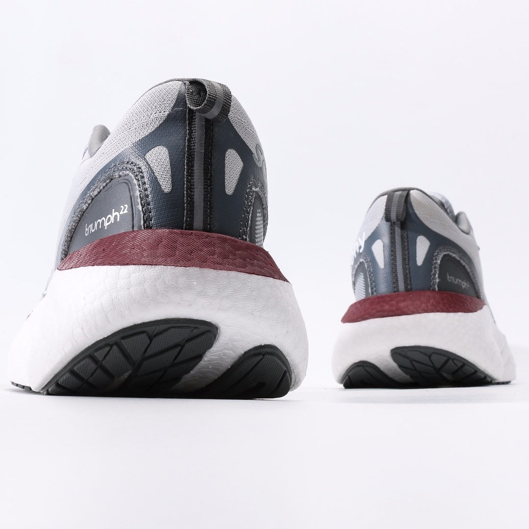 Saucony Triumph 22 Grey & Burgundy Running Shoes