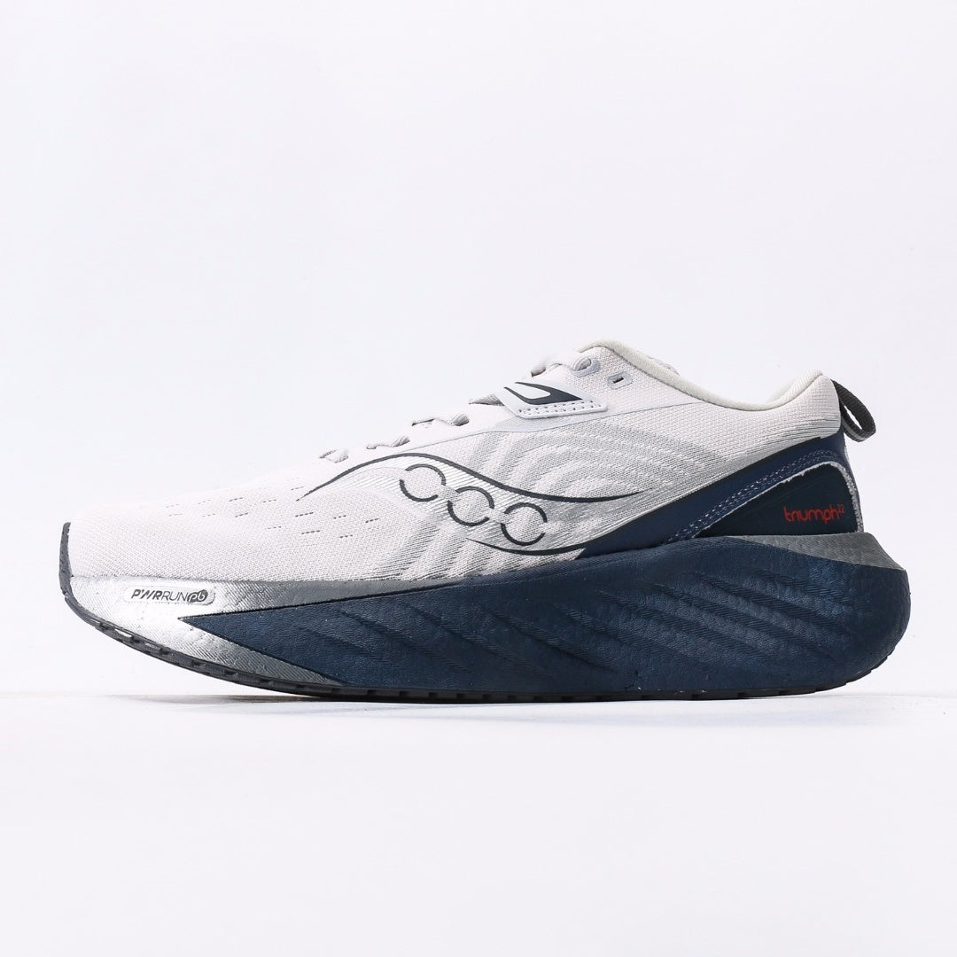 Saucony Triumph 22 White & Navy Running Shoes