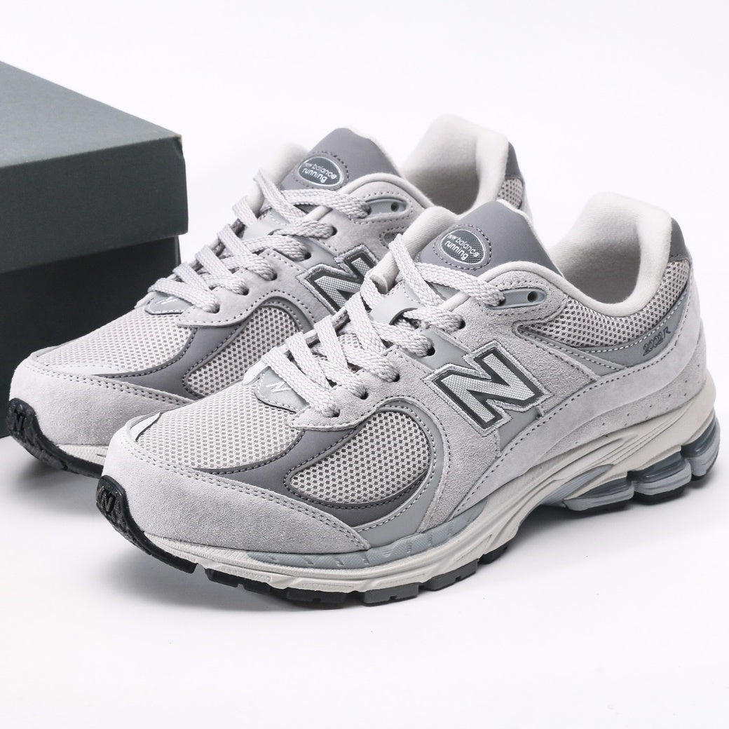 New Balance 2002R Light Grey & White Retro Sneakers
