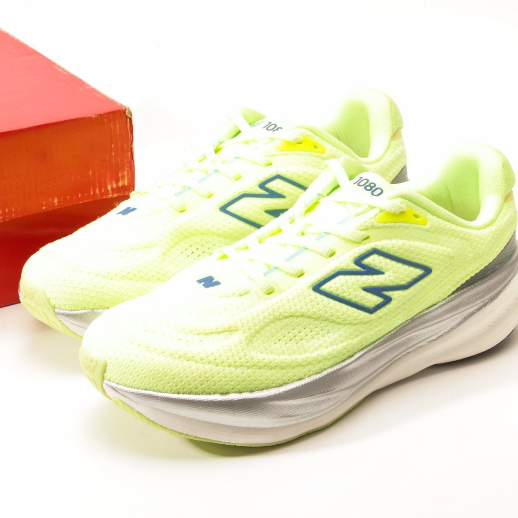 New Balance 1080 Neon Yellow & Silver Sneakers