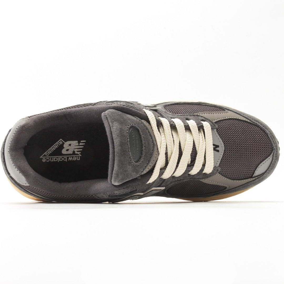 New Balance 2002R Charcoal Grey & Cream Retro Sneakers